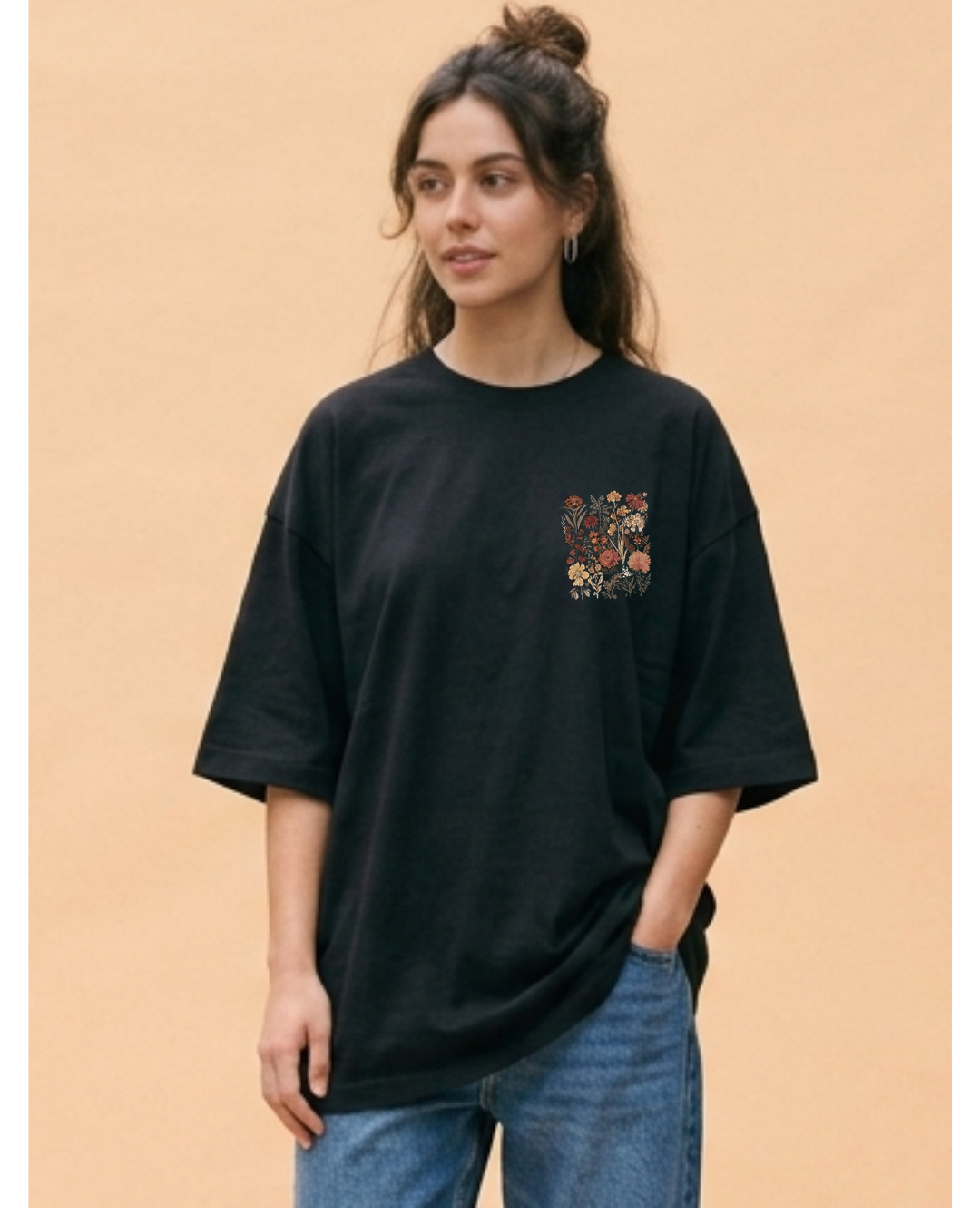 Wildflower Meadow - Pocket Print oversize T-Shirt