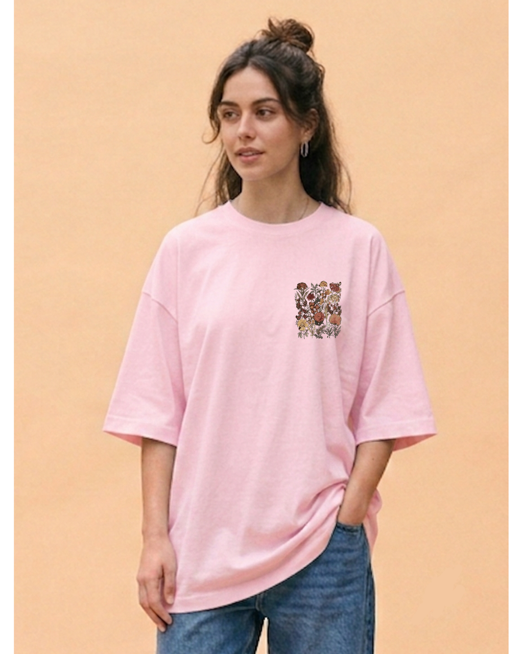 Wildflower Meadow - Pocket Print oversize T-Shirt
