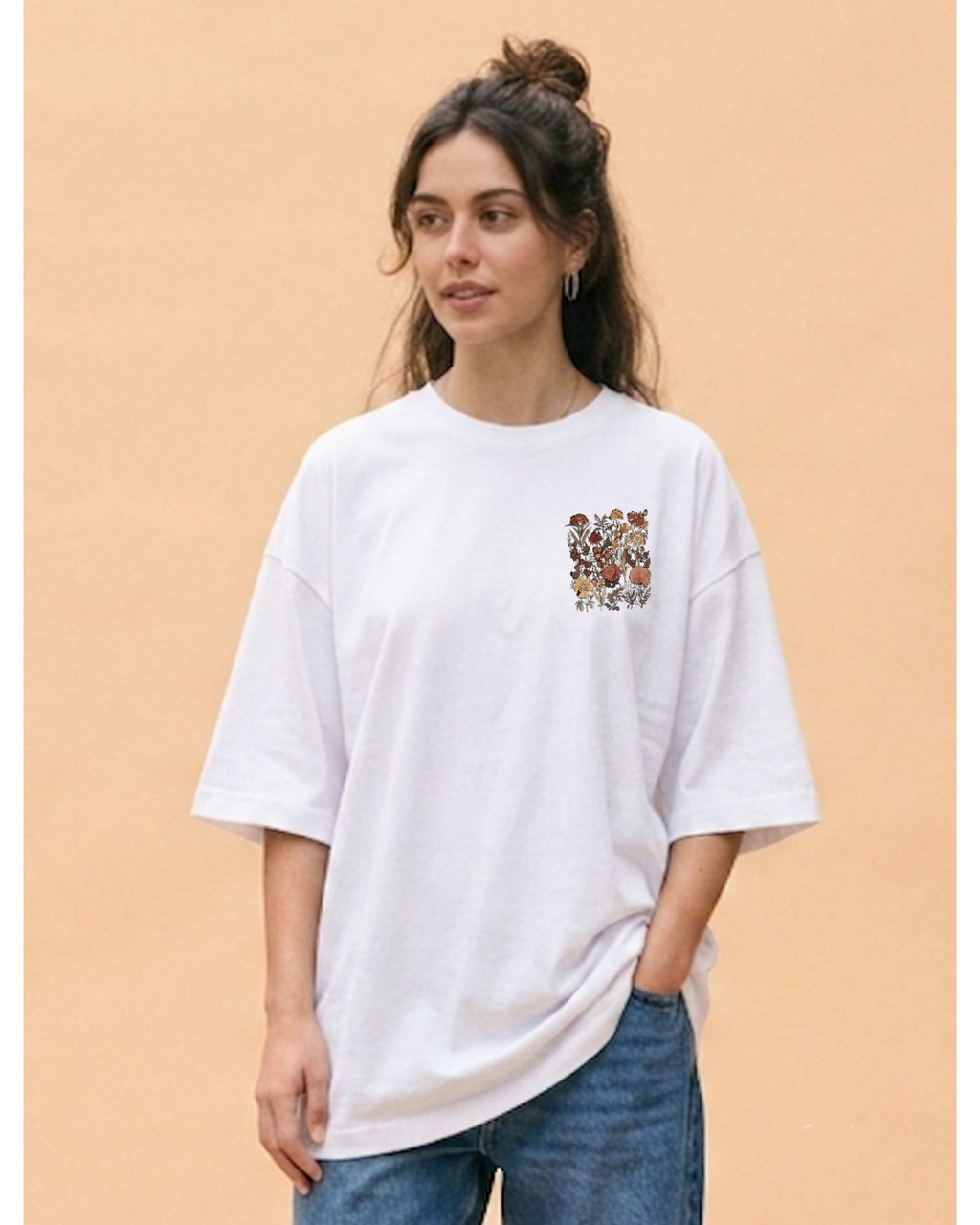 Wildflower Meadow - Pocket Print oversize T-Shirt
