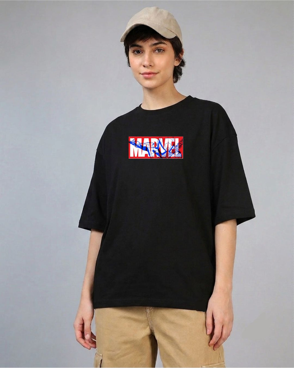 The Spiderverse Graphic Printed Oversized T-shirt