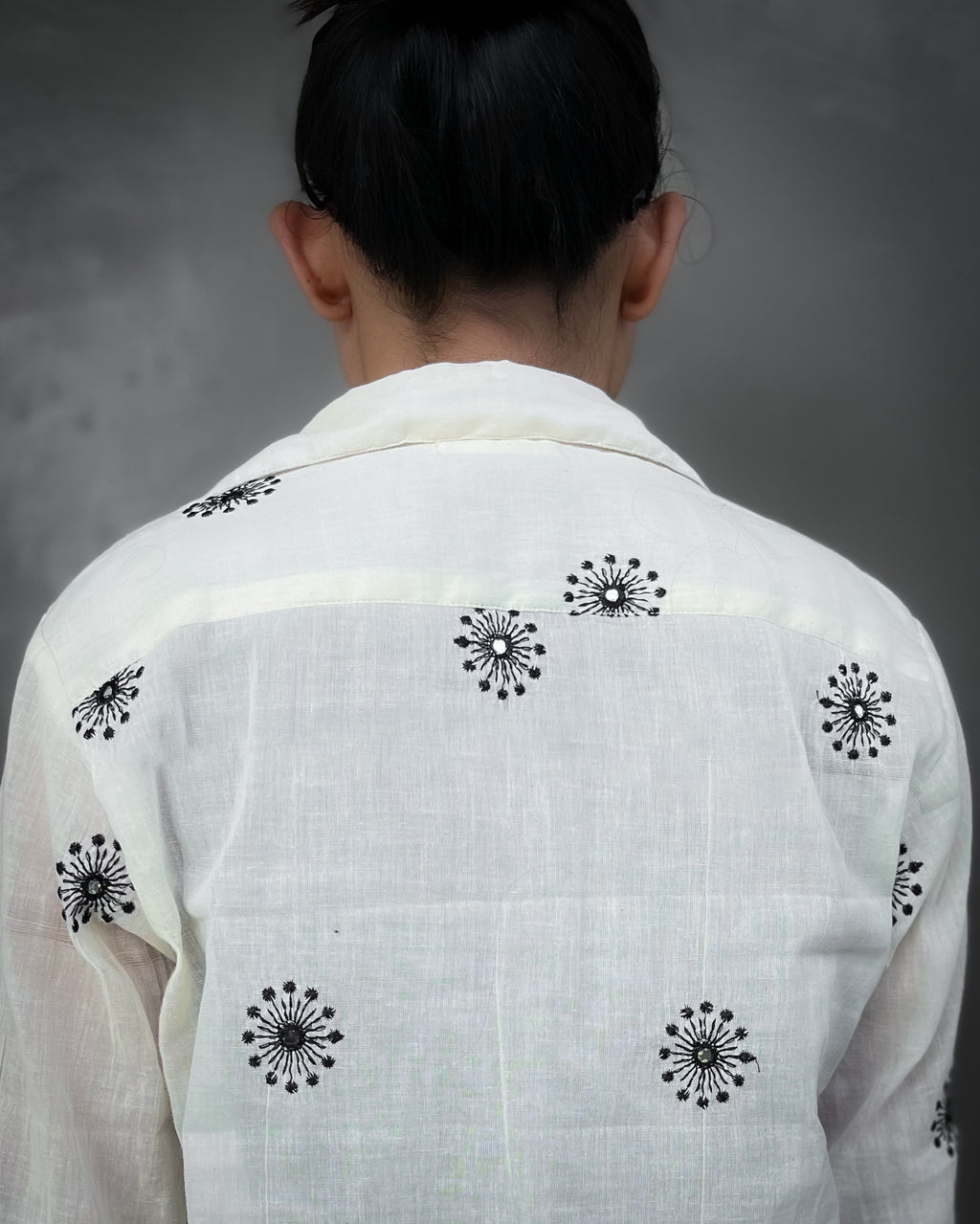Chikankari Fusion Cotton Shirt.