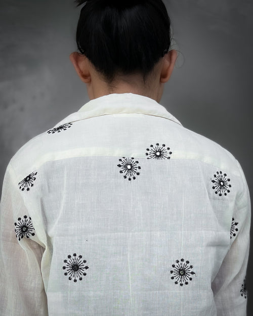 Chikankari Fusion Cotton Shirt.