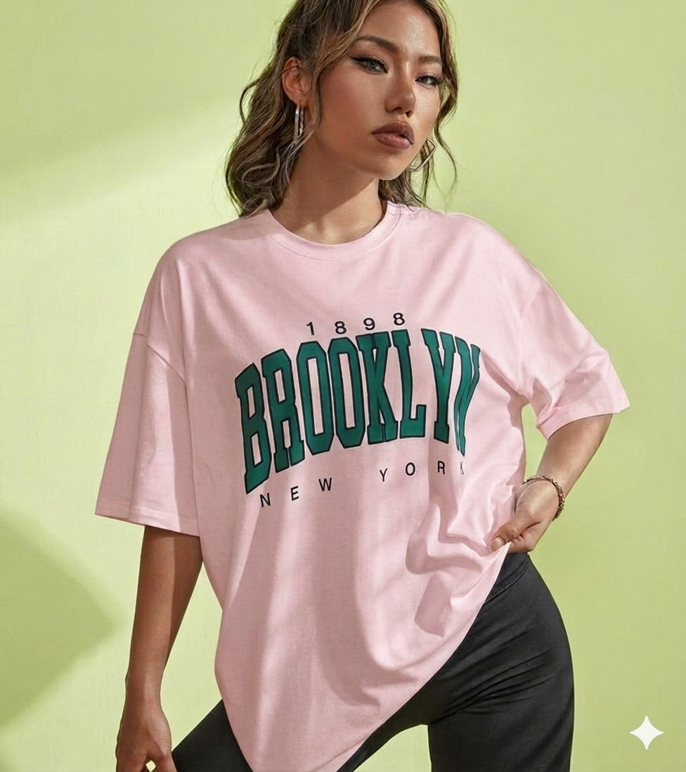 Aindri Couture Oversized T-shirt Brooklyn Print