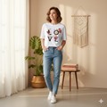 Aindri couture Oversize T-shirt Floral Love Print