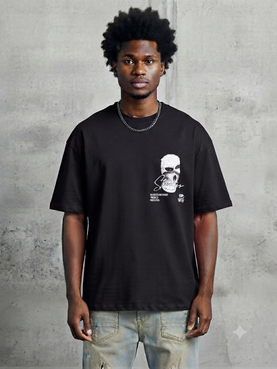 Mysticism Studios Balaclava/Ski Mask Oversized Streetwear Graphic T-Shirt