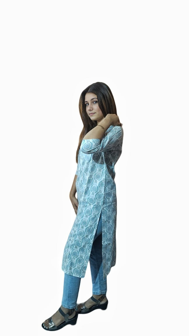 Printed kurti (100% pure cotton)