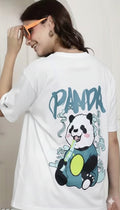 Aindri couture Oversized T-shirt White panda print