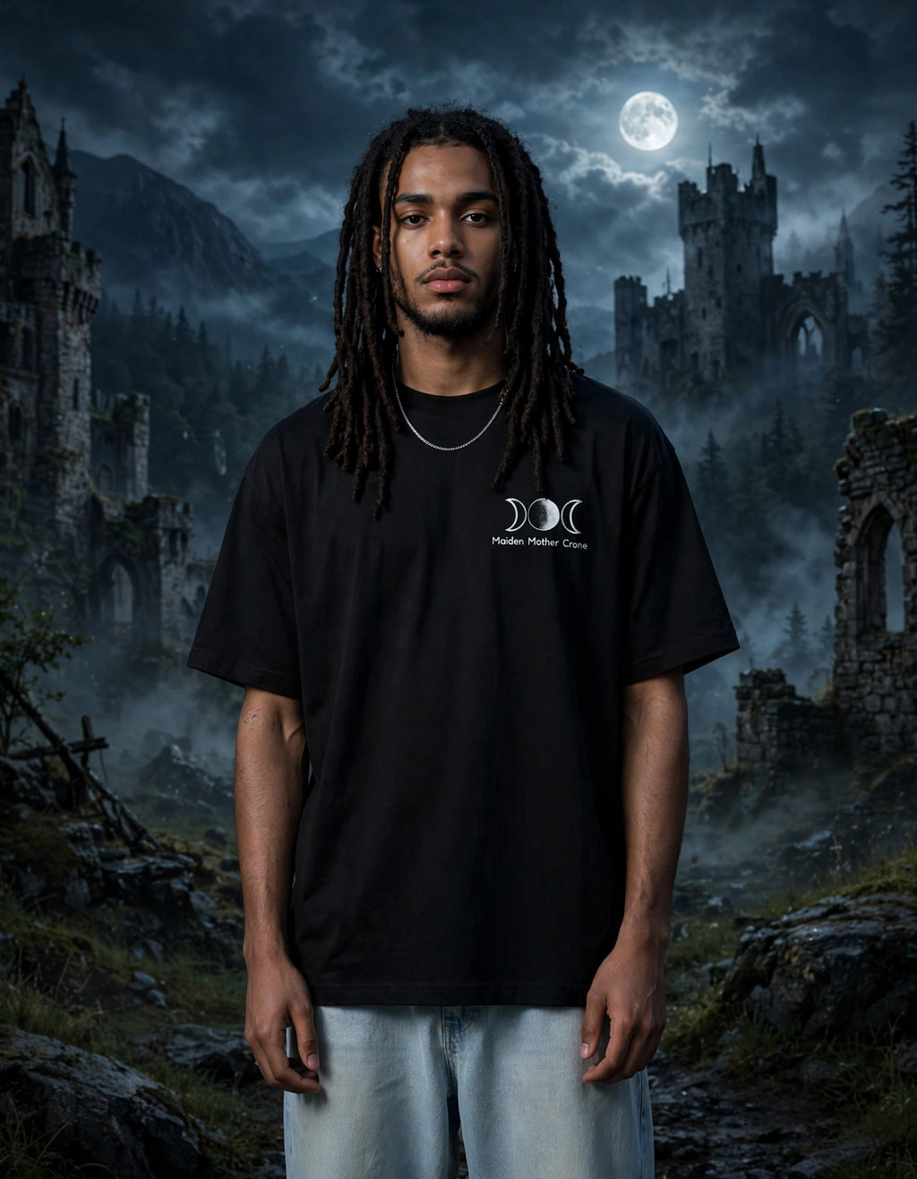 Aindri Couture Gothic spire tshirt(vintage  black)