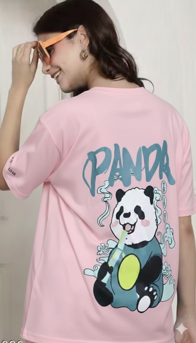 panda print oversized tshirt