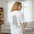Aindri Couture Oversized t-shirt Floral heel print